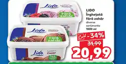 Kaufland LIDO Îngheţată fără zahăr Ofertă
