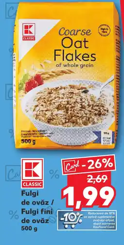 Kaufland Fulgi de ovǎăz / Fulgi fini de ovăz Ofertă