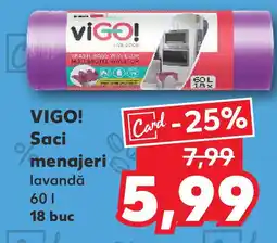 Kaufland VIGO! Saci menajeri lavandă Ofertă