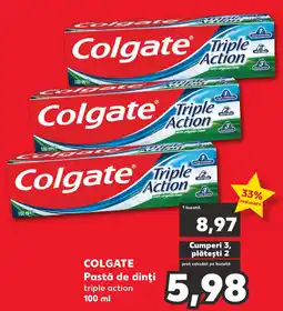 Kaufland COLGATE Pastă de dinţi triple action Ofertă