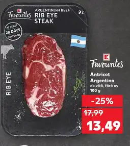 Kaufland Antricot Argentina de vită, fără os Ofertă