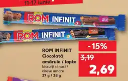 Kaufland ROM INFINIT Ciocolată amăruie / lapte Ofertă