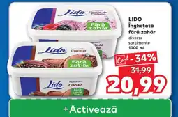 Kaufland LIDO Înghețată fără zahăr Ofertă