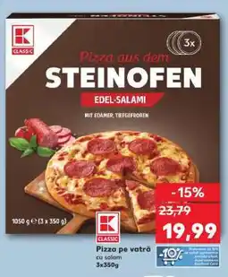 Kaufland Pizza pe vatră cu salam Ofertă