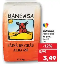 Kaufland BĂNEASA Făină albă de grâu tip 650 Ofertă