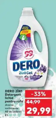 Kaufland DERO 2ÎN1 Detergent lichid pentru rufe Ofertă