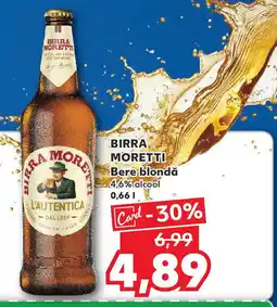 Kaufland BIRRA MORETTI Bere blondă Ofertă