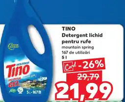 Kaufland TINO Detergent lichid pentru rufe mountain spring Ofertă