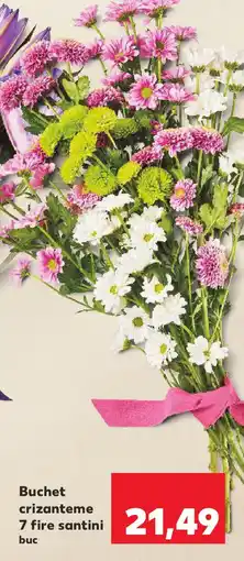 Kaufland Buchet crizanteme 7 fire santini Ofertă