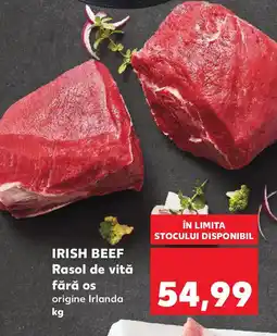 Kaufland IRISH BEEF Rasol de vită fără os origine Irlanda Ofertă