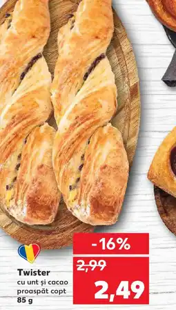 Kaufland Twister cu unt şi cacao proaspăt copt Ofertă