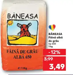 Kaufland BĂNEASA Făină albă de grâu tip 650 Ofertă
