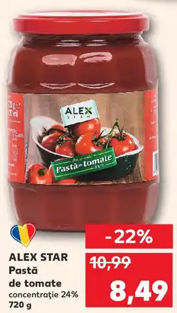 Kaufland ALEX STAR Pastă de tomate concentraţie 24% Ofertă
