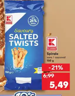 Kaufland Spirale sare / caşcaval Ofertă