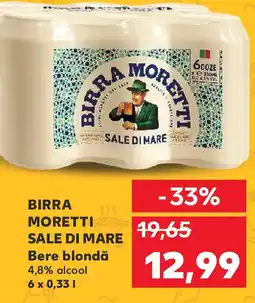 Kaufland BIRRA MORETTI SALE DI MARE Bere blondă Ofertă