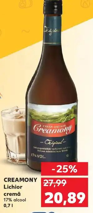 Kaufland CREAMONY Lichior cremă Ofertă