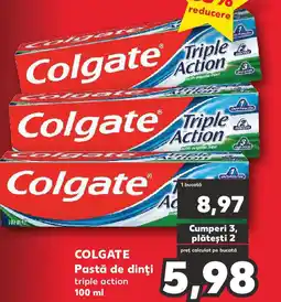 Kaufland COLGATE Pastă de dinţi triple action Ofertă