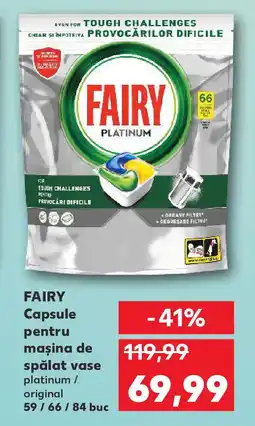 Kaufland FAIRY Capsule pentru maşina de spălat vase Ofertă