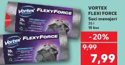 Kaufland VORTEX FLEXI FORCE Saci menajeri Ofertă