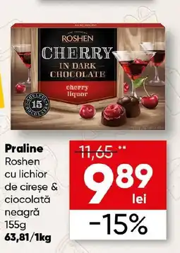 PROFI Praline Roshen cu lichior de cireșe & ciocolată neagră Ofertă