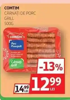 Auchan COMTIM CÂRNAȚI DE PORC GRILL 500G Ofertă