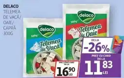 Auchan Delaco Telemea de Vacă/Oaie/Capră 300g Ofertă