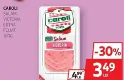Auchan Caroli Salam Victoria Extra Feliat 100g Ofertă