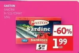Auchan GASTON Sardine în sos tomat 125g Ofertă