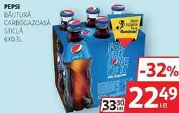 Auchan Pepsi Băutură Carbogazoasă Sticlă 6x0.3L Ofertă