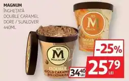 Auchan MAGNUM ÎNGHEȚATĂ DOUBLE CARAMEL DORE / SUNLOVER 440ML Ofertă