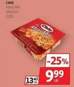 Auchan CHIO MAXI MIX SNACKS 225G Ofertă