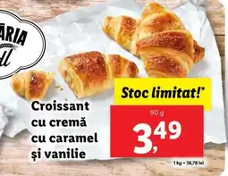 Lidl Croissant cu cremă cu caramel și vanilie Ofertă