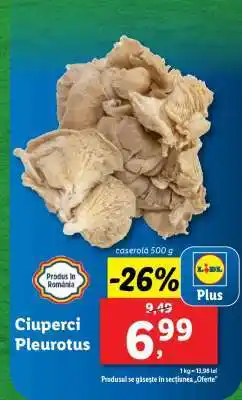 Lidl Ciuperci Pleurotus Ofertă