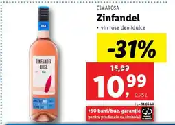Lidl Cimarosa Zinfandel Ofertă