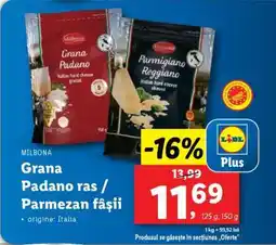 Lidl Grana Padano ras / Parmezan fâșii Ofertă