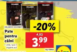 Lidl ORLANDO GOURMET Pate pentru câini Ofertă