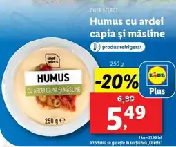 Lidl Humus cu ardei capia și măsline Ofertă