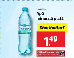 Lidl Carpatina Apă minerală plată Ofertă