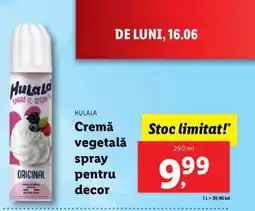 Lidl Hulala Cremă vegetală spray pentru decor Ofertă