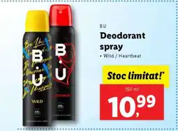 Lidl B.U. Deodorant spray Ofertă