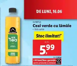 Lidl Olympus Ceai verde cu lămâie Ofertă
