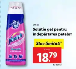 Lidl Vanish Soluție gel pentru îndepărtarea petelor Ofertă