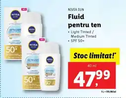 Lidl NIVEA SUN Fluid pentru ten Ofertă