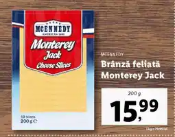 Lidl Brânză feliată Monterey Jack Ofertă