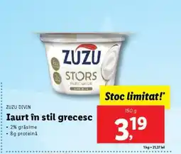 Lidl ZUZU DIVIN Iaurt în stil grecesc Ofertă