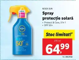 Lidl NIVEA SUN Spray protecție solară Ofertă