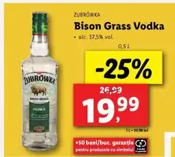 Lidl ZUBROWKA Bison Grass Vodka Ofertă