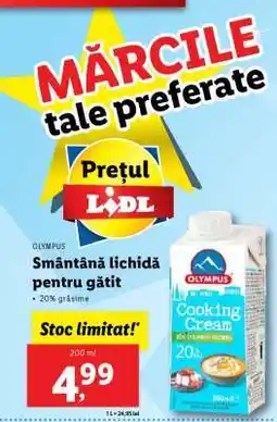 Lidl Olympus Smântână lichidă pentru gătit Ofertă
