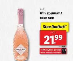 Lidl ALLINI Vin spumant rose sec Ofertă