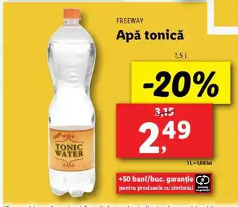 Lidl FREEWAY Apă tonică Ofertă